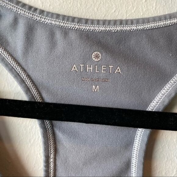 Athleta Gray Racerback Tank M - Picture 2 of 9